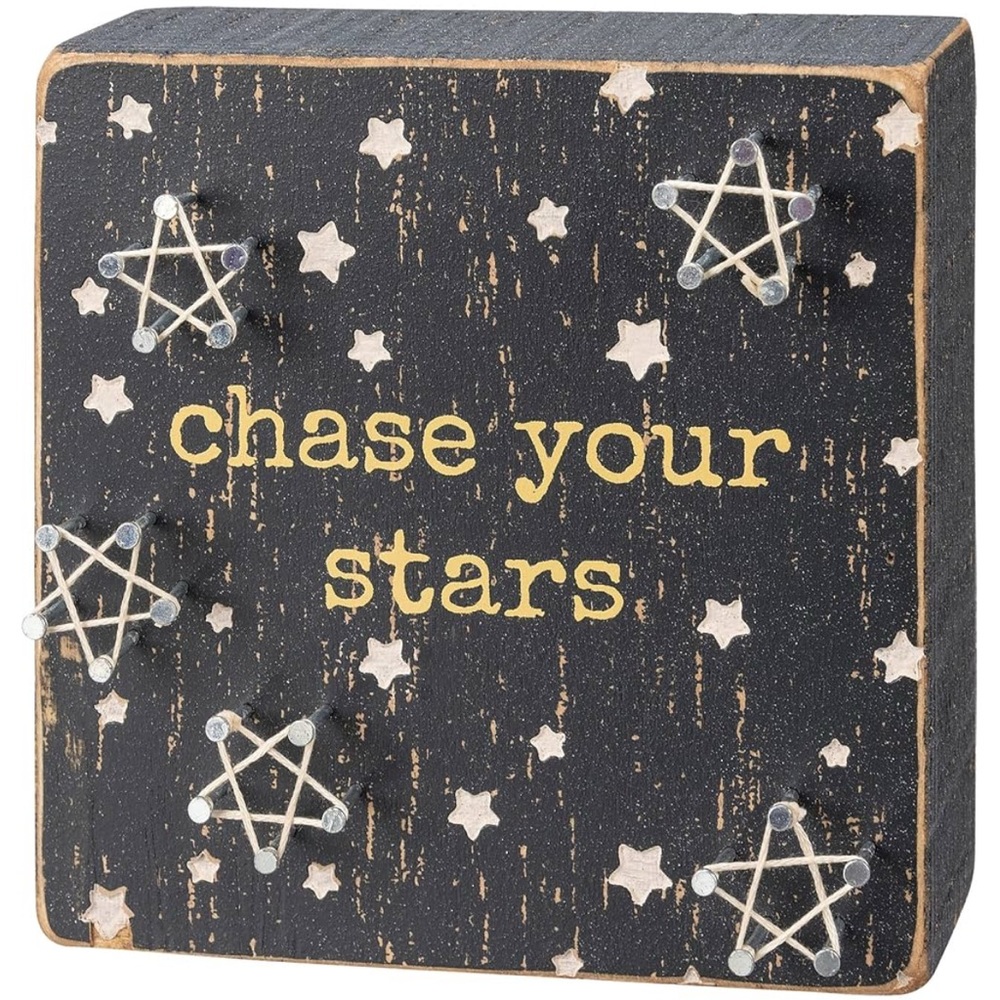 Primitives by Kathy “Chase Your Stars” Box Sign